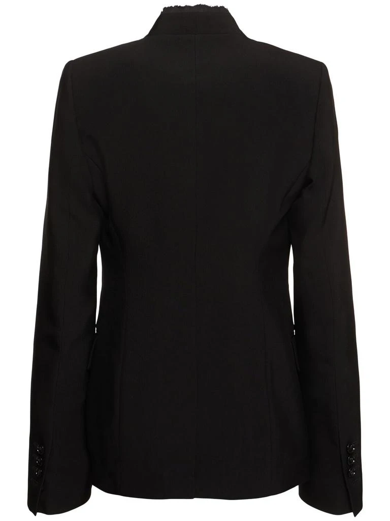 ANN DEMEULEMEESTER Sady Fitted Collarless Viscose Blazer 3