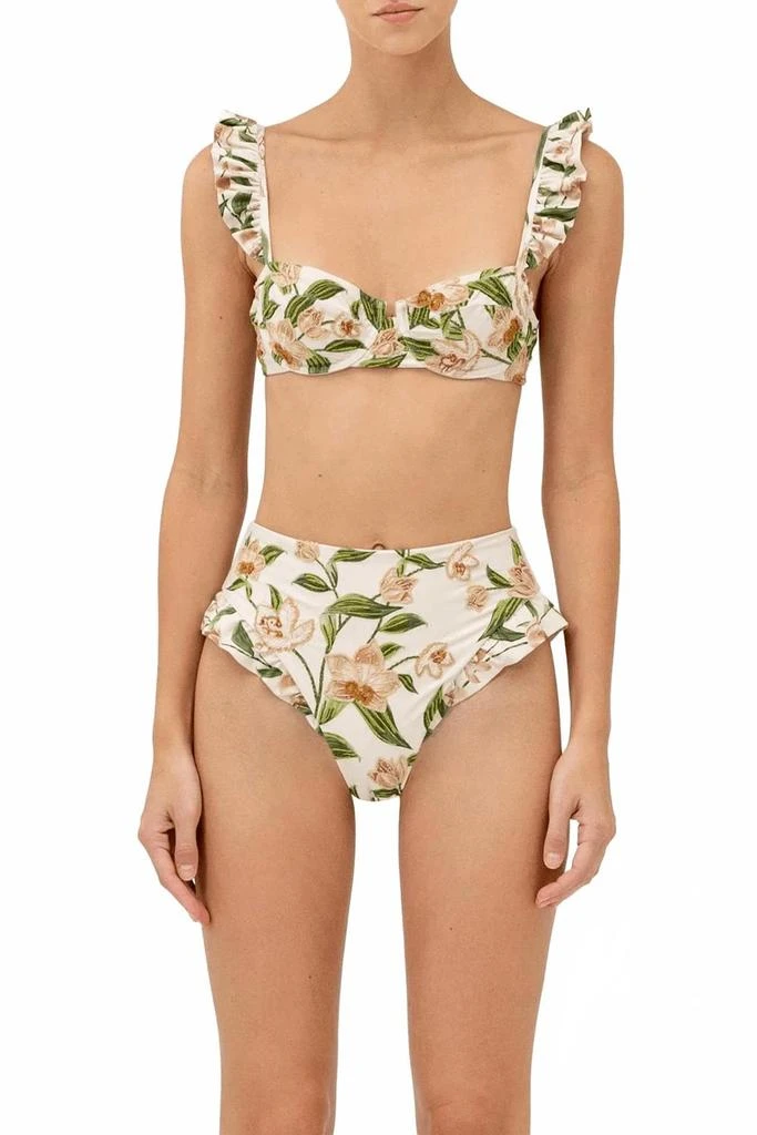 Agua by Agua Bendita Jengibre Orquidea Bikini Bottom In Multicolor