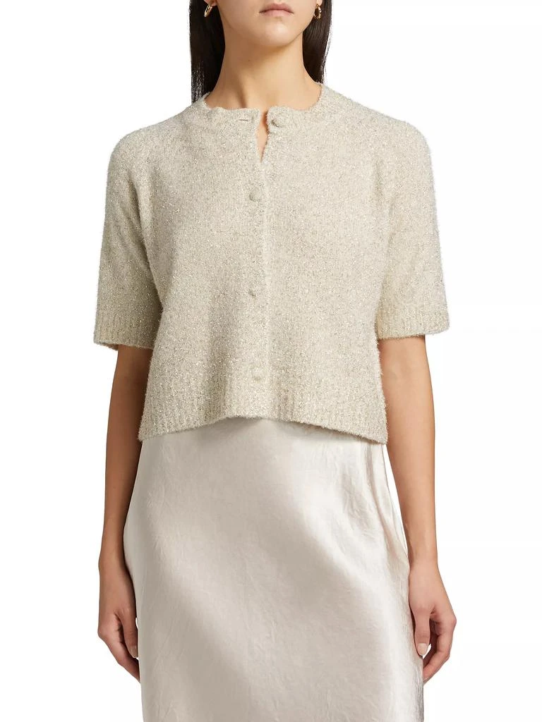 Design History Metallic Knit Short-Sleeve Cardigan 3