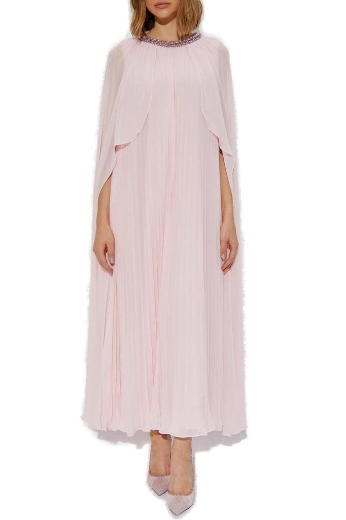 white christmas dresses Self-Portrait - Pink Organza Lace Midi Dress main image 0