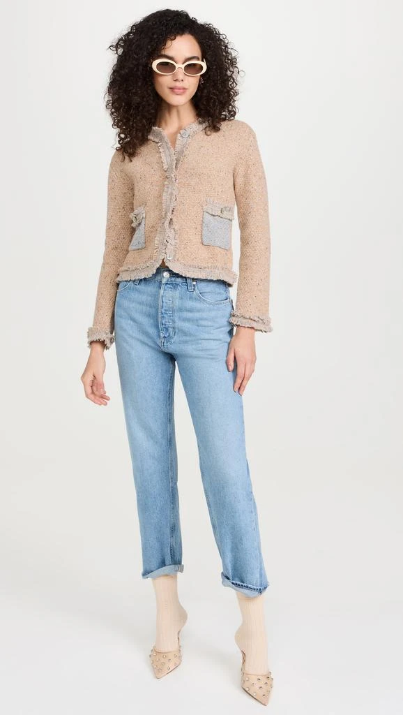 Lingua Franca Onassis Knit Tweed Jacket 4