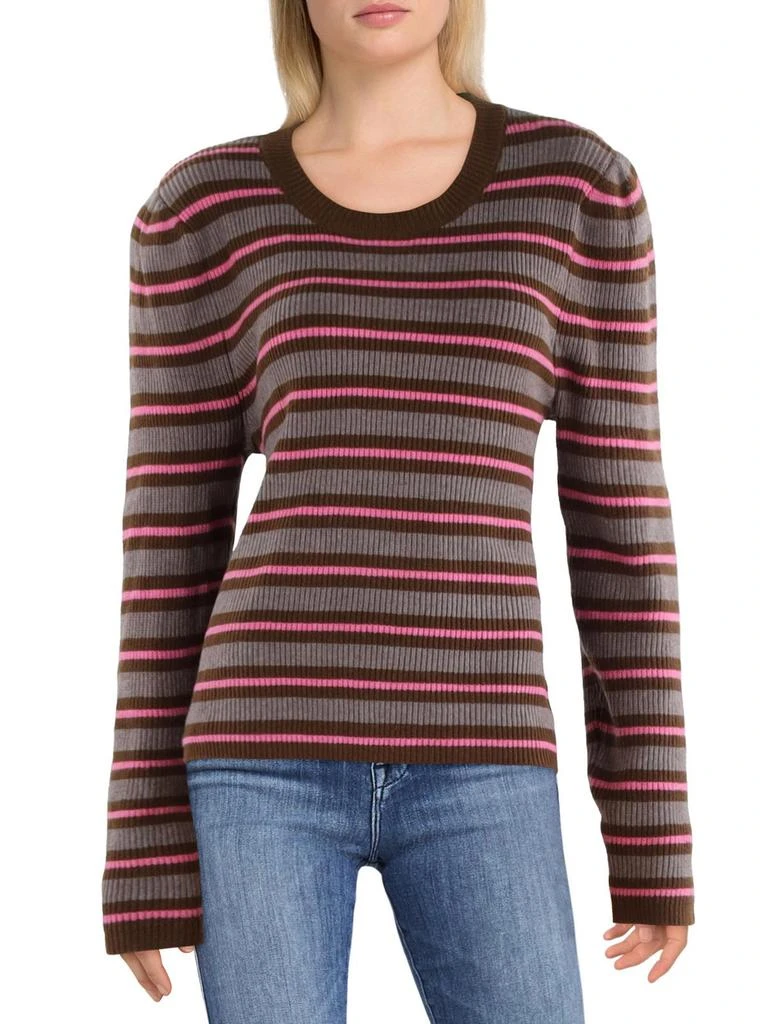 VIGOSS Womens Striped Mock Neck Pullover Sweater 1