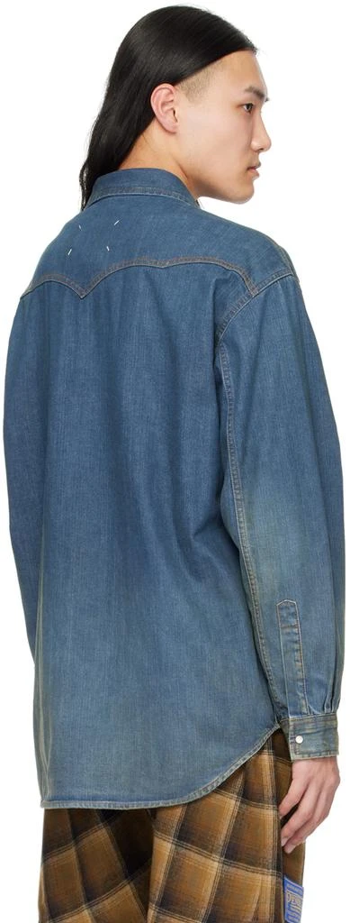 MAISON MARGIELA Blue Americana Wash Denim Shirt 3