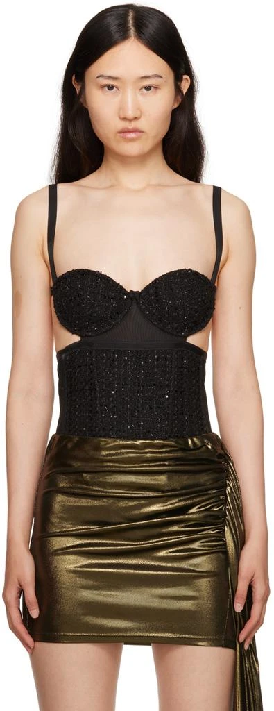 GCDS Black Sequin Bodysuit 1