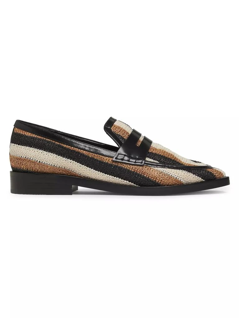 3.1 Phillip Lim Alexa Striped Raffia Loafers 1