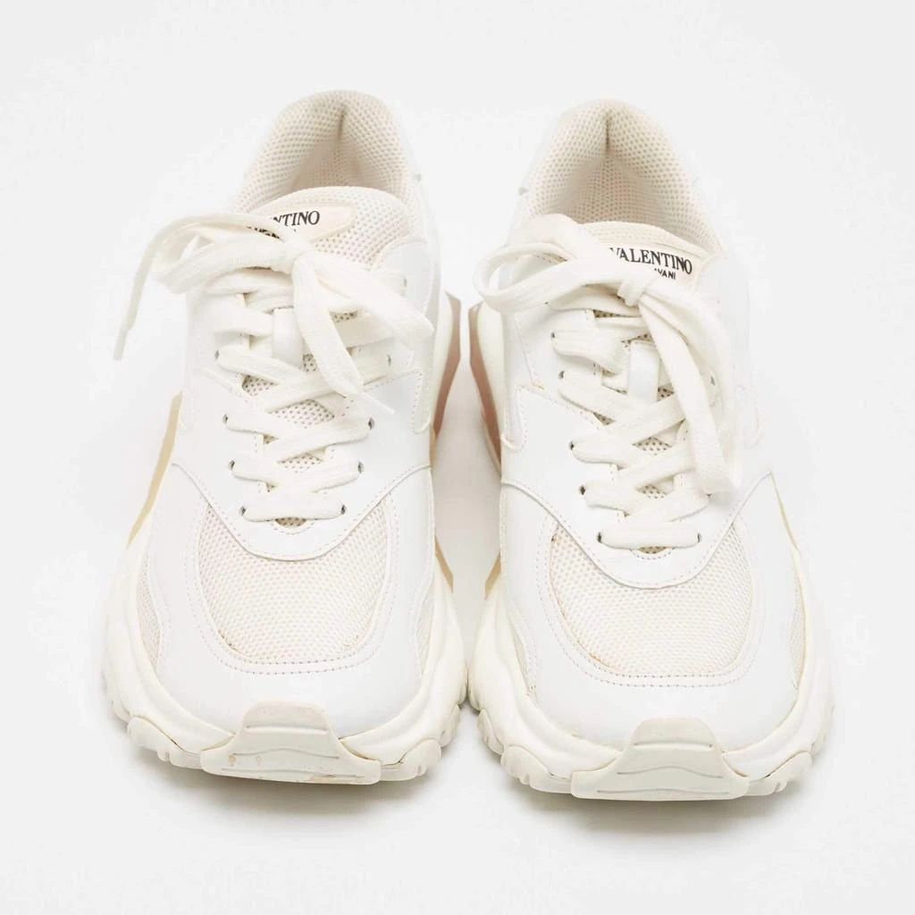 Valentino Valentino White Mesh and Leather Bounce Low-Top Sneakers Size 39.5 3
