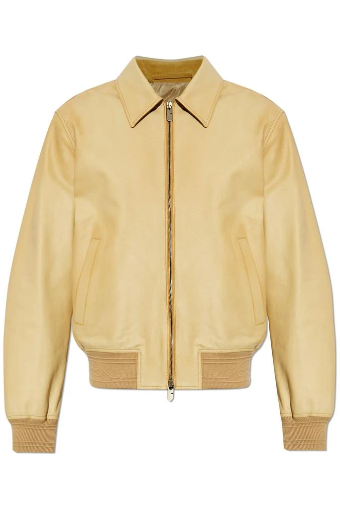 Burberry Burberry Zip-Up Leather Bomber Jacket 1