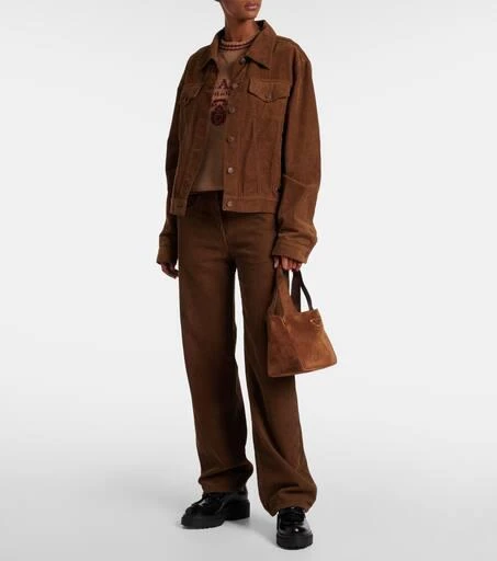 Prada Medium suede shoulder bag 5