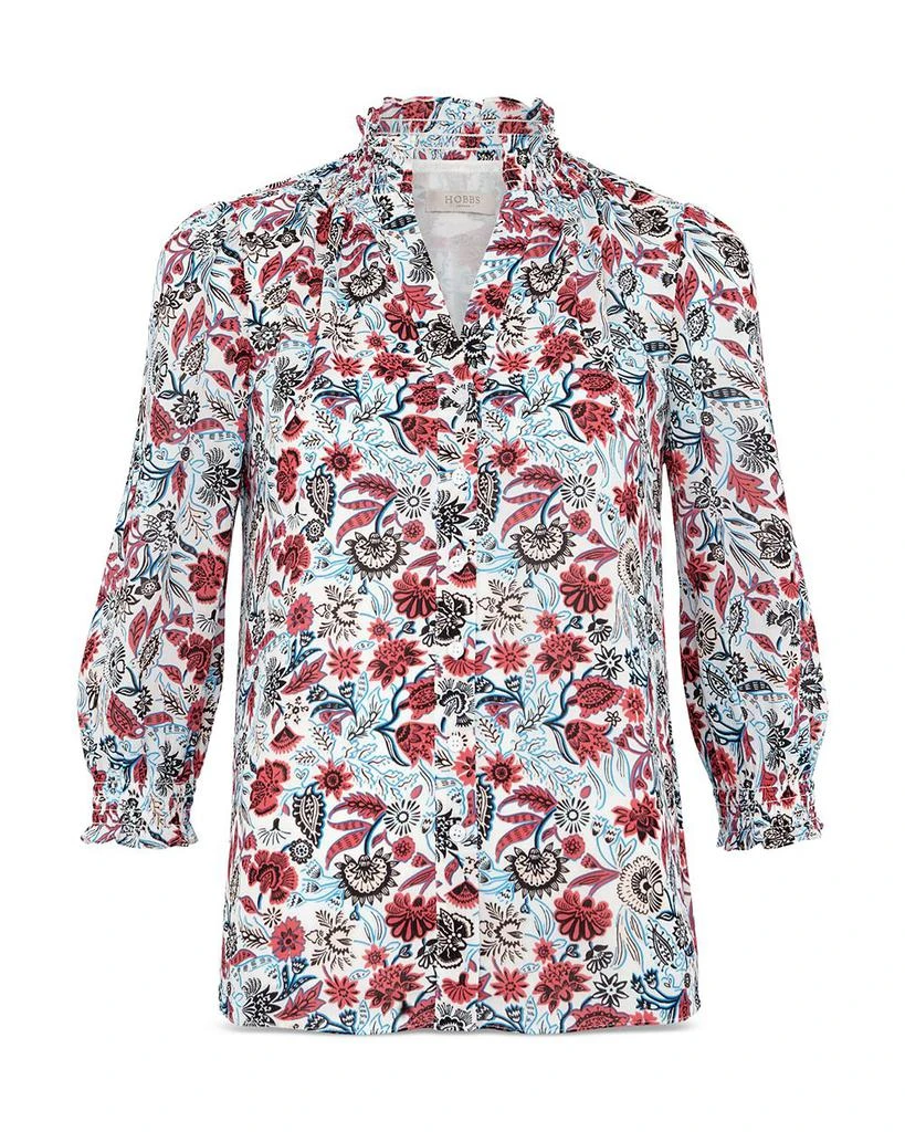 HOBBS LONDON Giovanna Floral Print Blouse 7