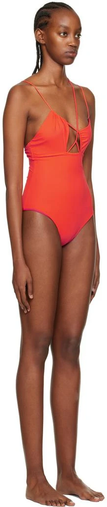 Nensi Dojaka SSSENSE Exclusive Orange Strappy One-Piece Swimsuit 2