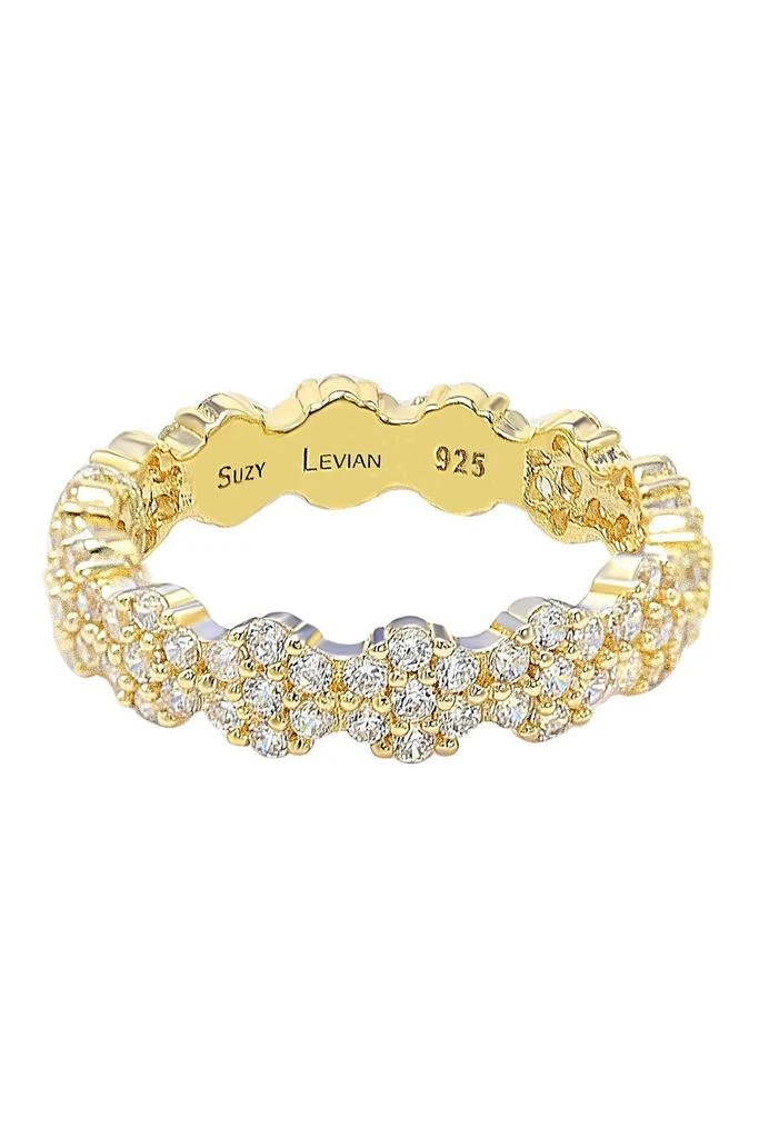 Suzy Levian CZ Flower Pave Eternity Band 2