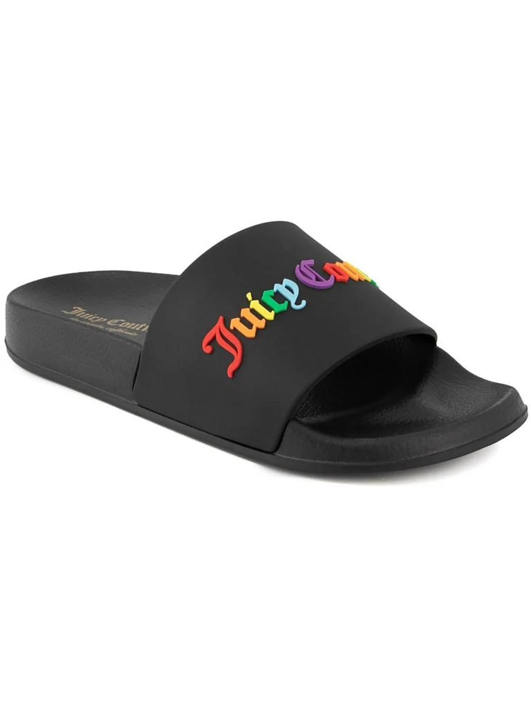 Juicy Couture Whimsey Womens Slip On Logo Pool Slides 1