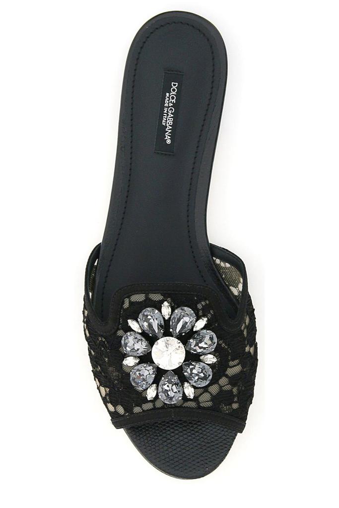 Dolce & Gabbana Dolce & Gabbana Bianca Lace Detailed Sandals
