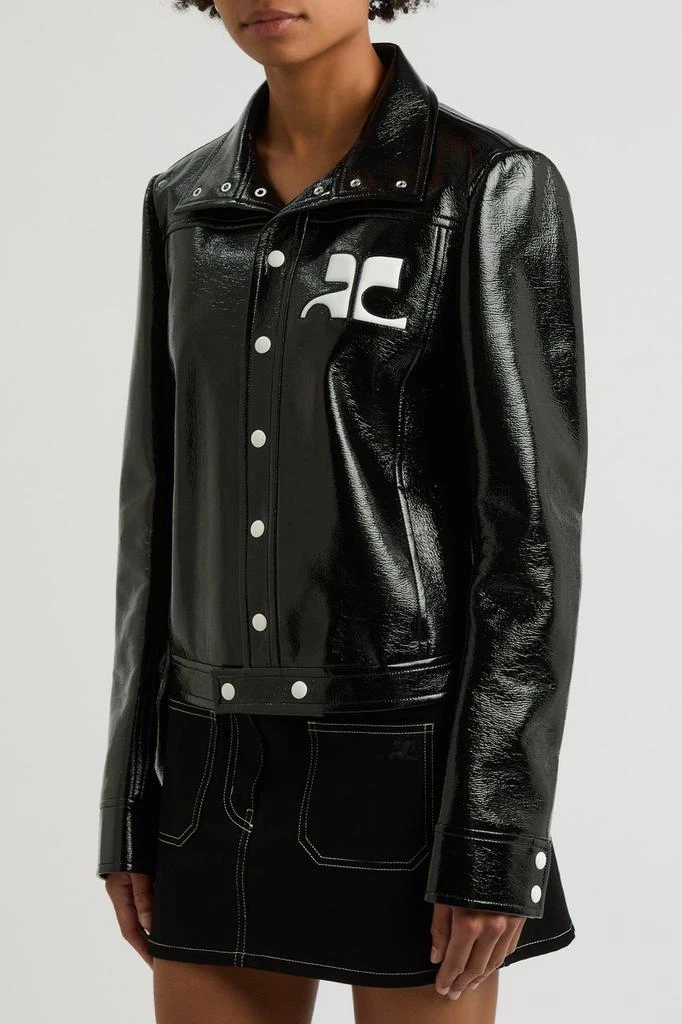 Courrèges Boxy crinkled vinyl jacket 2