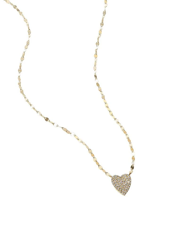 LANA Flawless 14K Yellow Gold & 0.33 TCW Diamond Heart Pendant Necklace 2