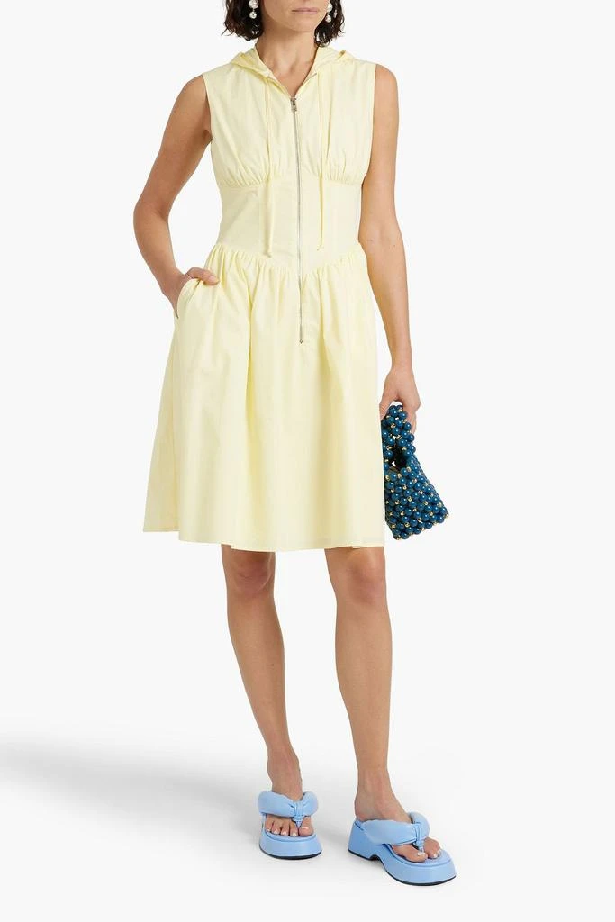 shrimps Gabriella cotton-poplin hooded dress 2