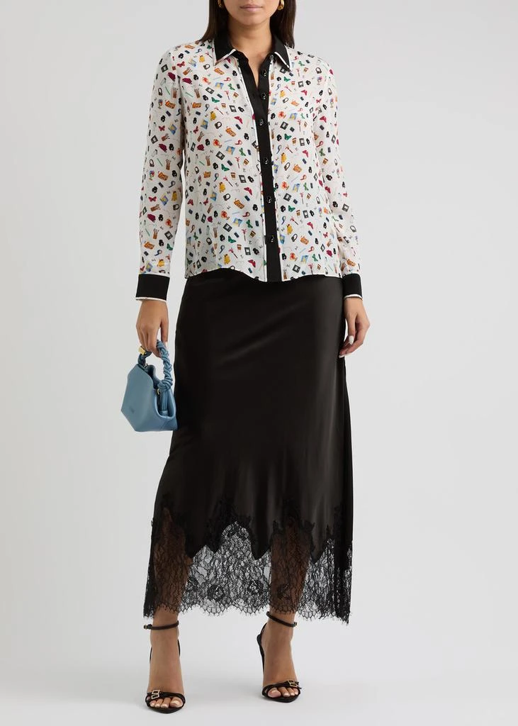Alice + Olivia Willa printed silk shirt 4