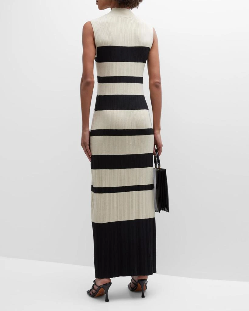 ATM Anthony Thomas Melillo Sleeveless Variegated Striped Maxi Dress 4