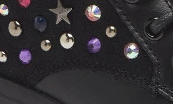 Steve Madden Kids' JKrissen Glitter Stud Combat Boot 9
