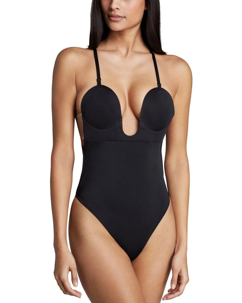 Fashion Focus U Plunge Backless Strapless Bodysuit 3