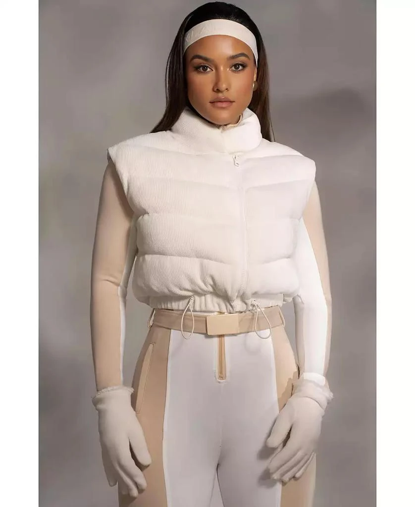 JLUXLABEL Women's Delma Ribbed Puffer Vest 4