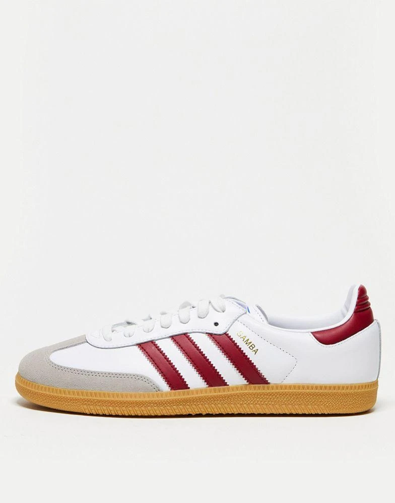 Adidas adidas Originals Samba OG trainers in white and burgundy 1