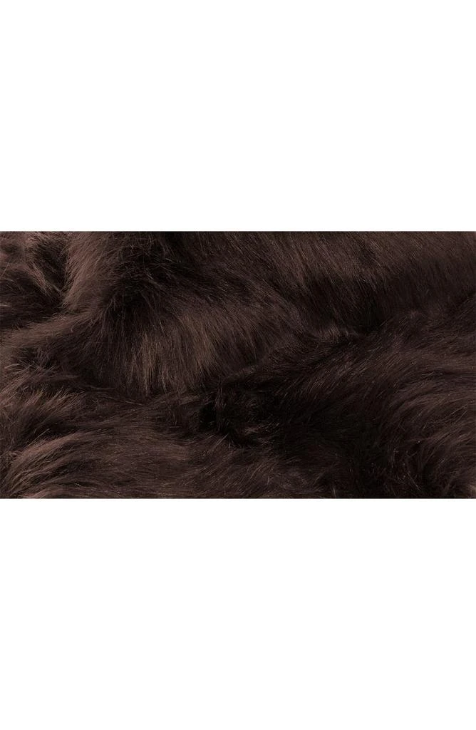 LUXE Faux Fur Hudson Rectangular Rug - 2ft x 3ft - Chocolate 4
