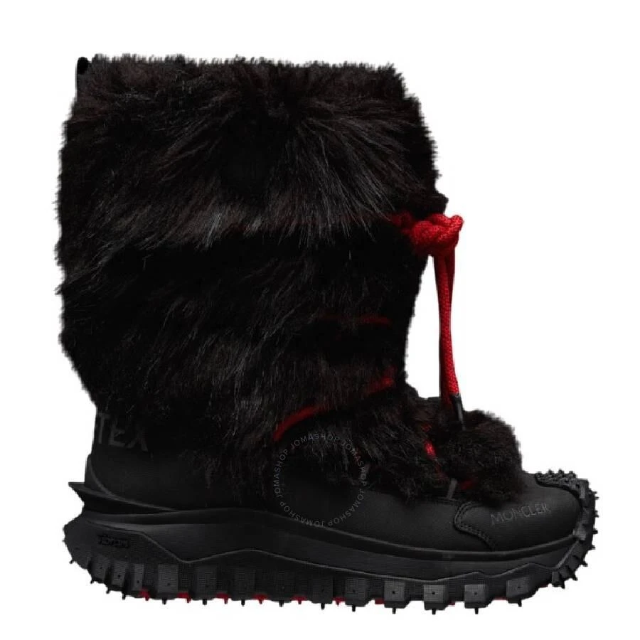 Moncler Faux Fur Lace-Up Boots 1