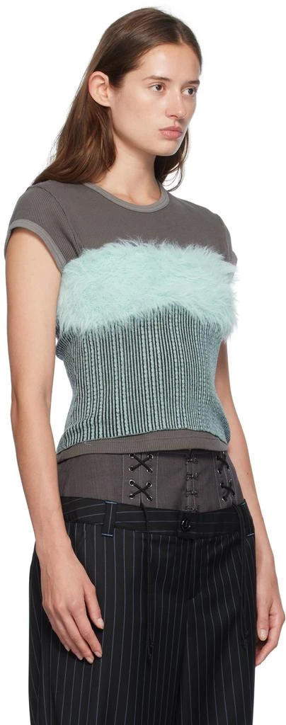 ANDERSSON BELL Blue Hairy Knit Tube Top 2