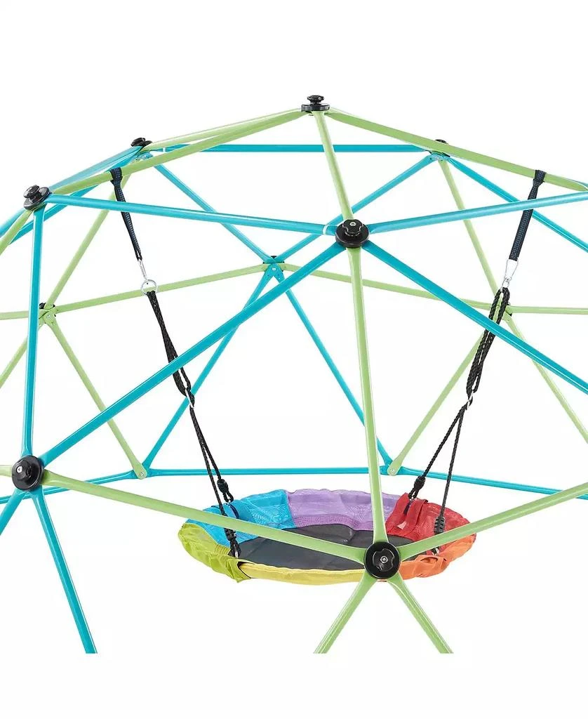 SUGIFT 10FT Kids Climbing Dome 1000 LB Capacity with Saucer Swing 7