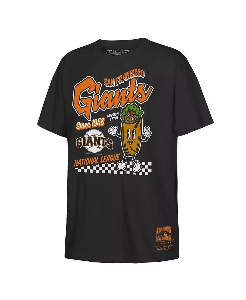 Mitchell & Ness Men's Big Boys and Girls Black San Francisco Giants Cooperstown Collection Food Concessions T-Shirt 1