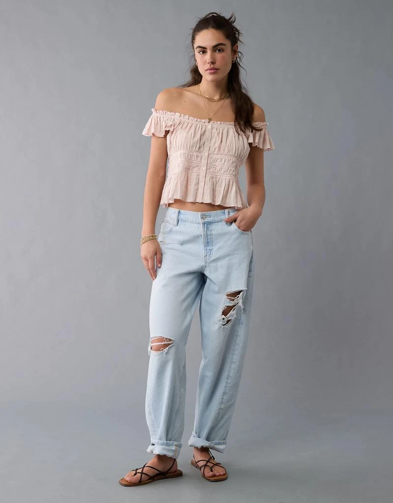 AE AE Ruched Flutter Sleeve Shirt 5