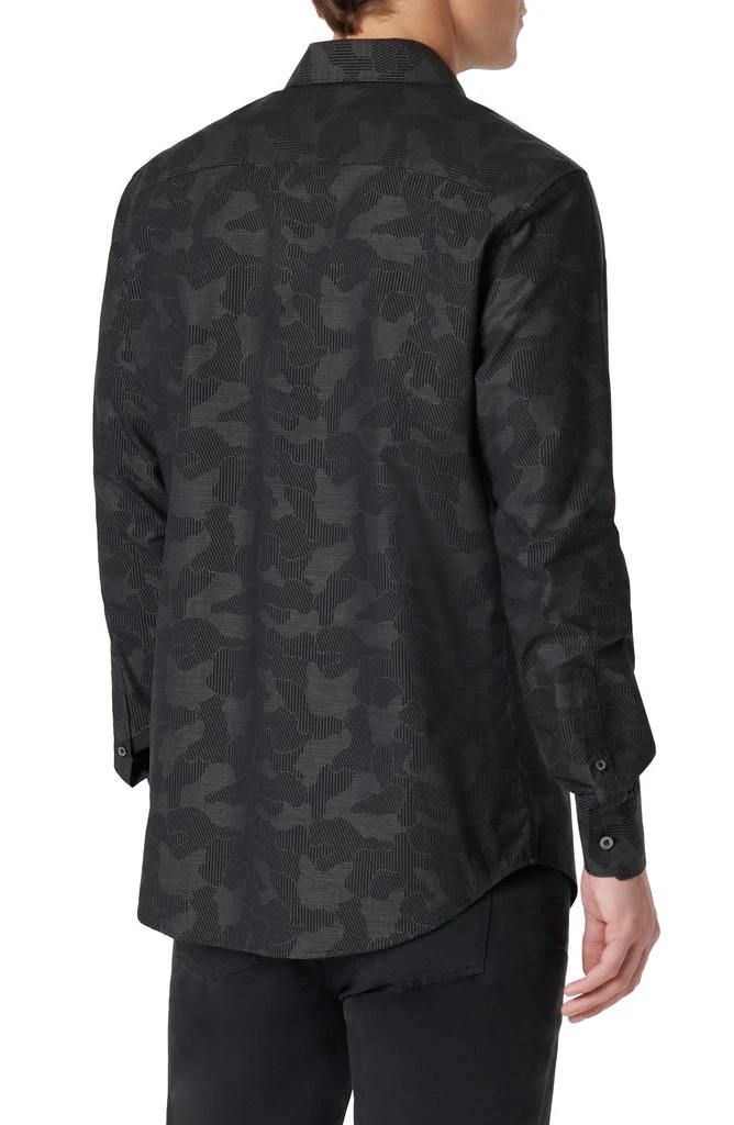 BUGATCHI Axel Shaped Fit Abstract Print Stretch Cotton Button-Up Shirt 3