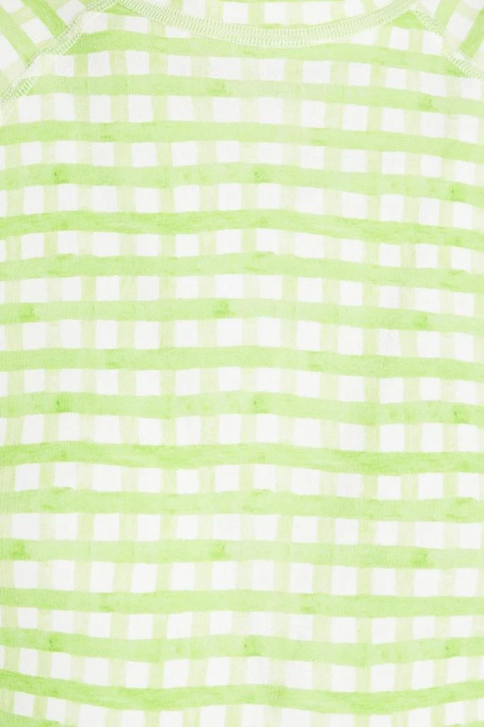 Jacquemus Tuba cropped gingham jersey turtleneck top 4