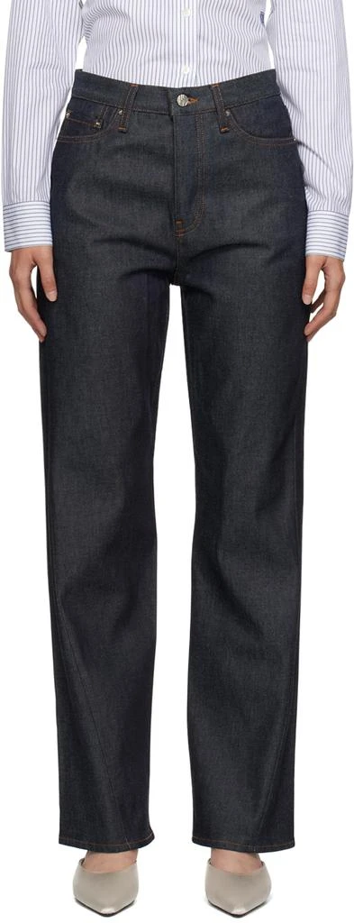 Totême Navy Twisted Seam Jeans 1