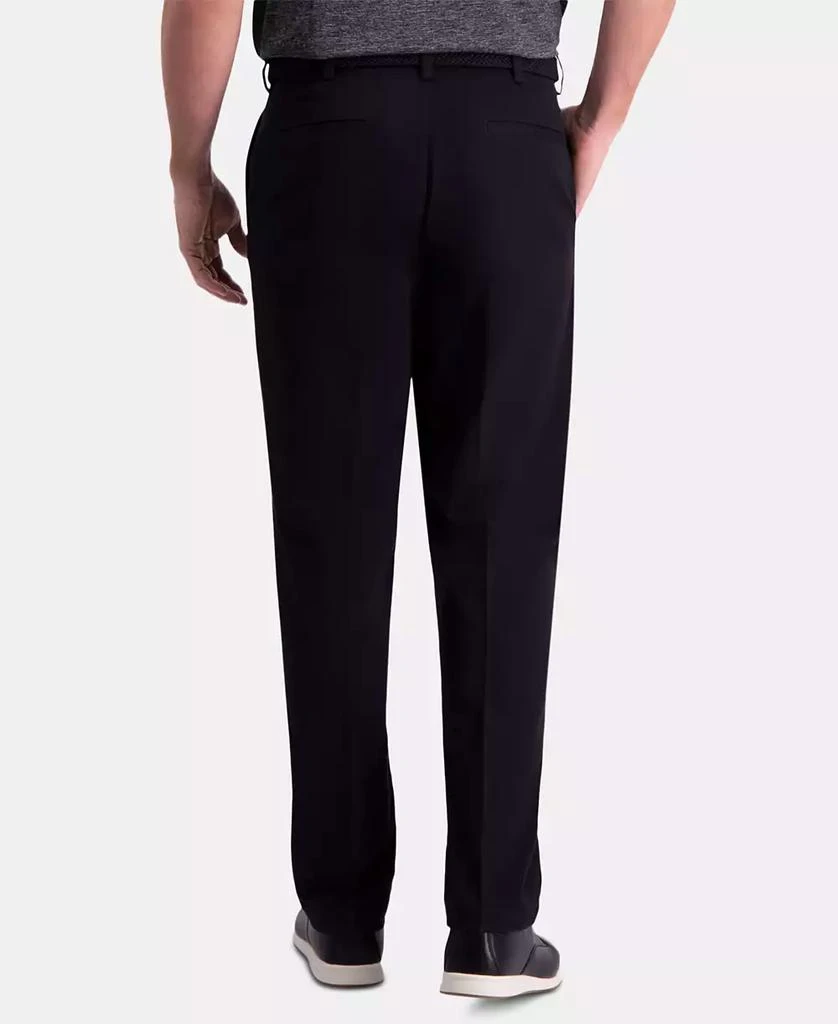 Haggar Men's Premium Comfort Khaki Classic-Fit 2-Way Stretch Wrinkle Resistant Flat Front Stretch Casual Pants 9