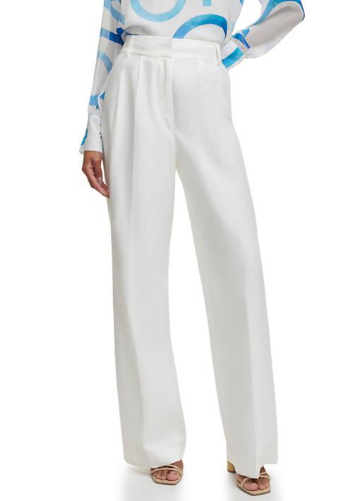 Calvin Klein Klein Womens Fly Front Pleated Pants