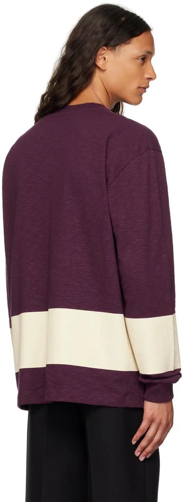 Burberry Purple EKD Stripe Long Sleeve T-Shirt 3