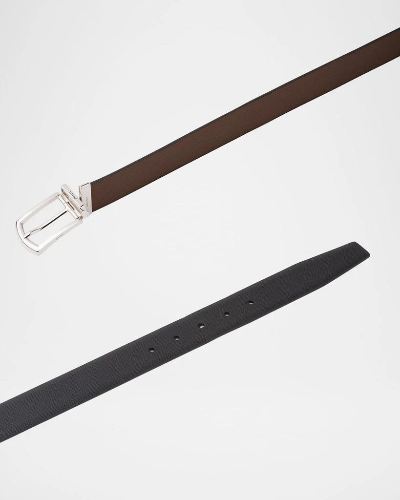 Prada Men's Saffiano Reversible Dress Belt 2