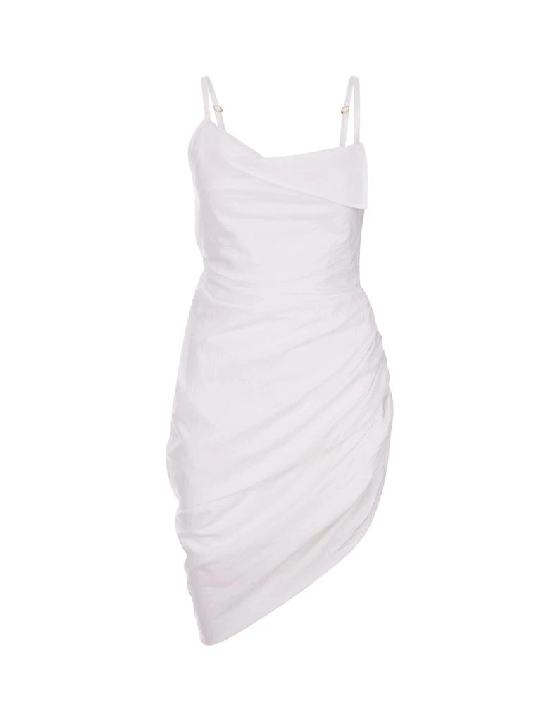 jacquemus asymmetric dress A Line Sweetheart Chiffon Lace Boho Wedding Dresses with Detachable Sl –  Hebebridal main image 1