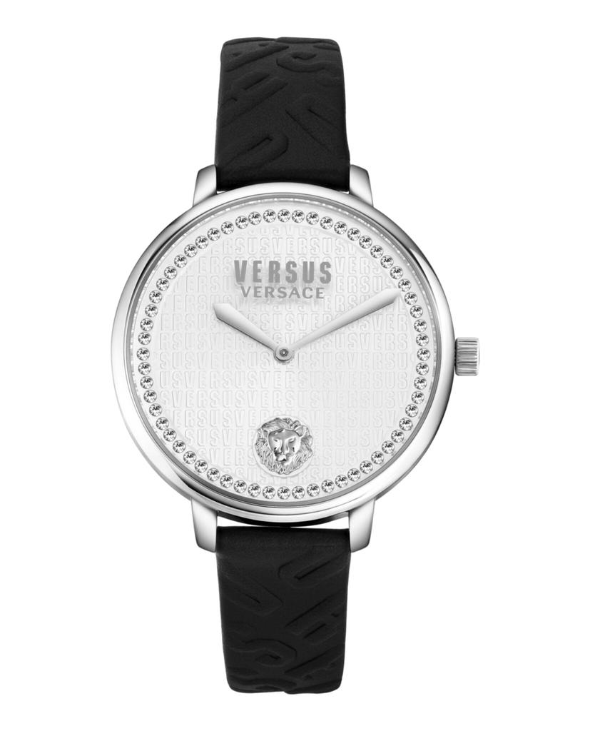 Versus Versace La Villette Crystal Leather Watch