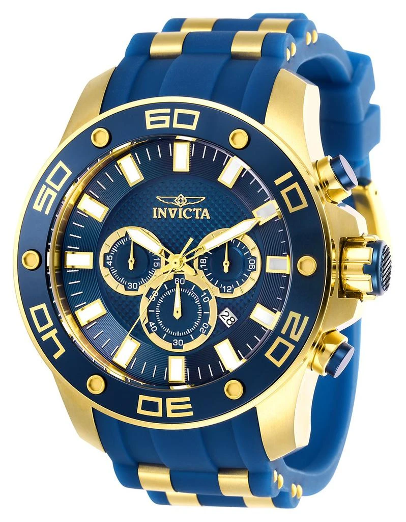 Invicta Invicta Men's Chronograph Watch - Pro Diver Yellow Steel & Silicone Strap | 26087 1