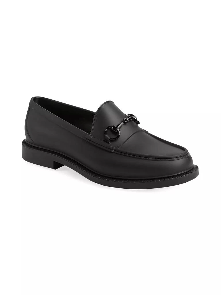 Gucci Enameled Horsebit Rubber Loafers 2