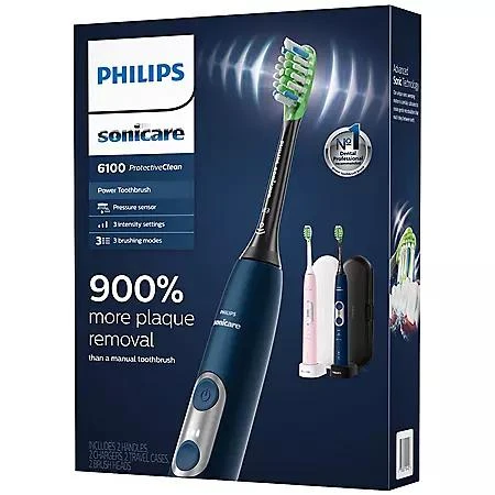 Philips Sonicare Philips Sonicare 6100 ProtectiveClean Power Toothbrush, 2 pk. - Choose Your Color 1