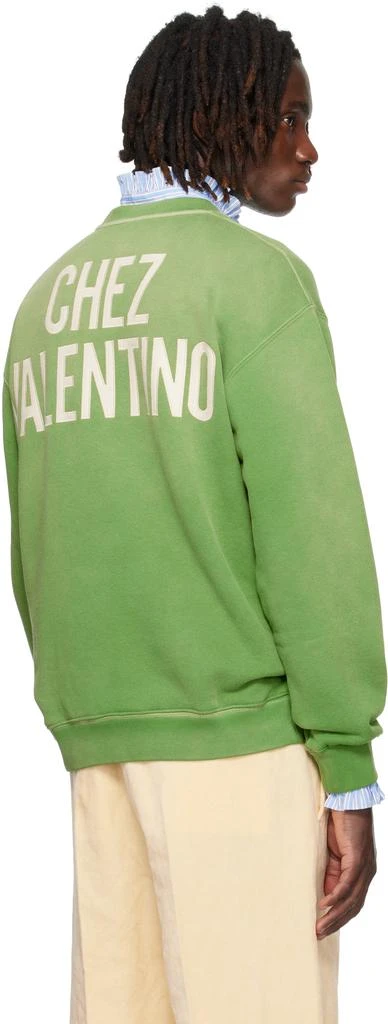 Valentino Green 
Chez Valentino
 Print Cotton Sweatshirt 3