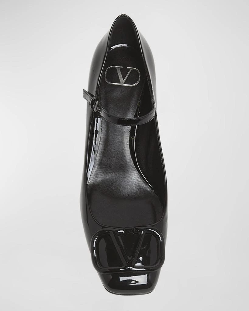 Valentino VLogo Leather Mary Jane Pumps 5