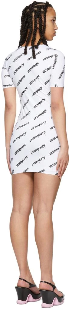 Vetements White & Black Fitted Logo T-Shirt Dress 3
