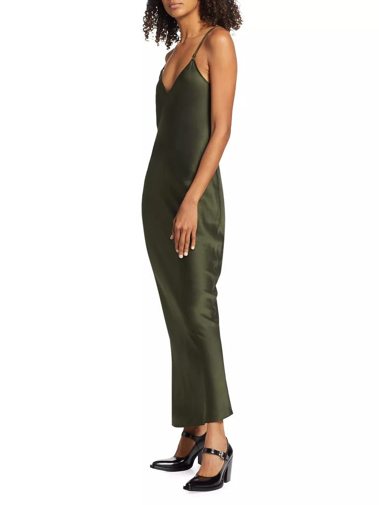FRAME Silk Fitted Maxi Dress 4