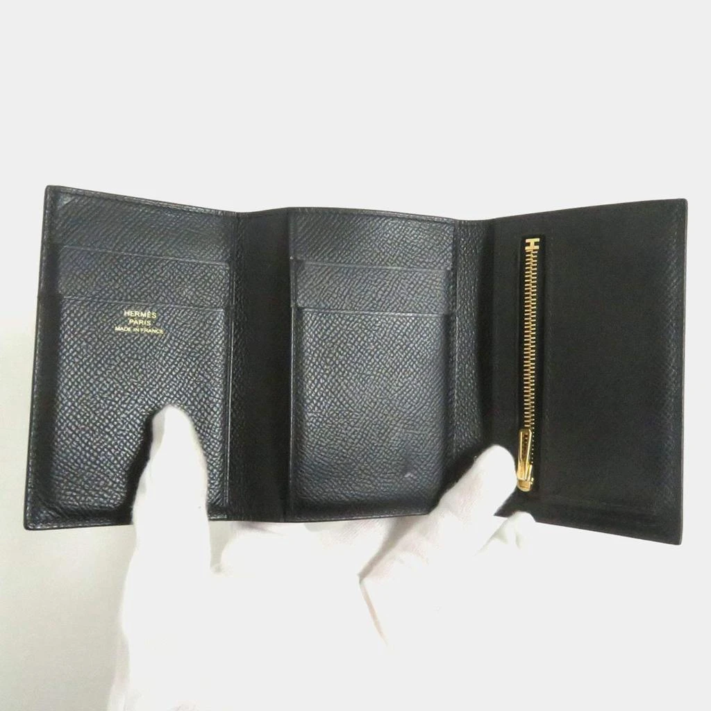 Hermes Hermes Black Leather Bearn Mini Wallet 4