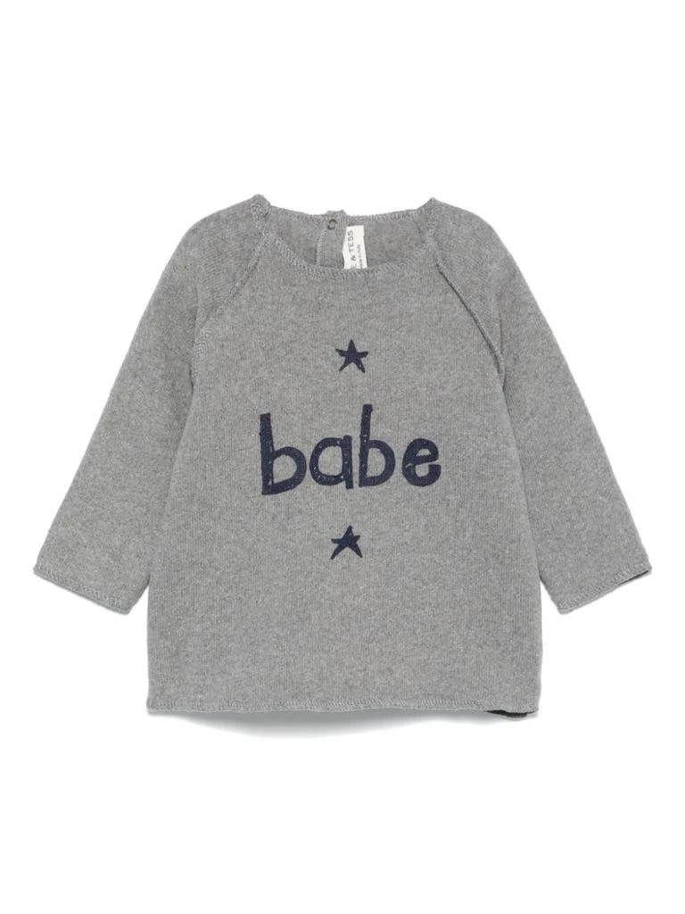 BABE & TESS Gray Sweater Baby Unisex 1